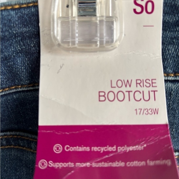 SO bootcut jeans size 17 Juniors made with recycled plastics - Picture 5 of 6